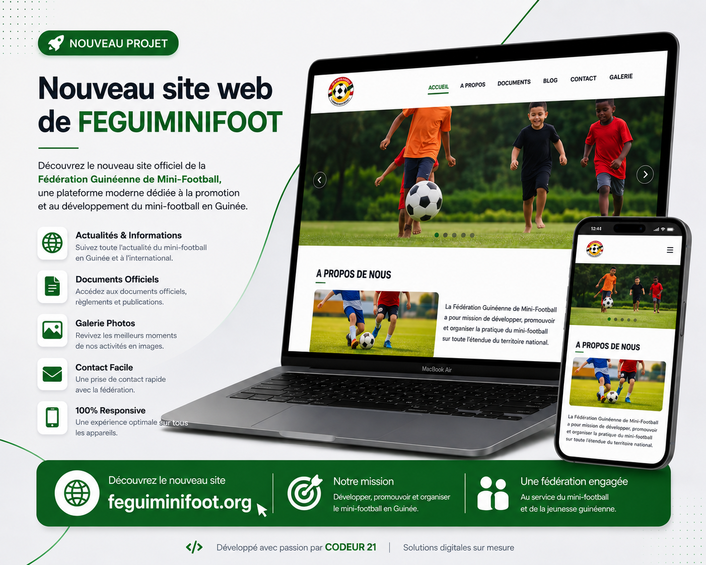 FEGUIMINIFOOT – Plateforme officielle de la Fédération Guinéenne de Mini-Football